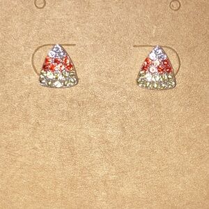 Candy corn earrings new